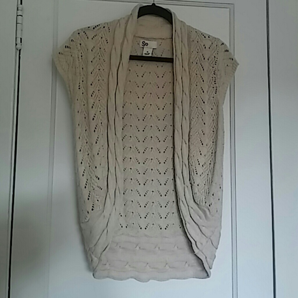 Cream Knit Shrug - Size M